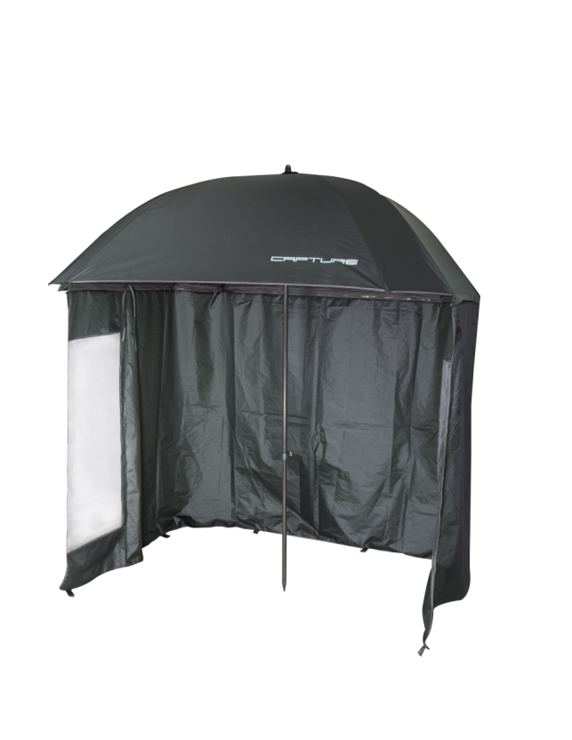 Angelschirm mit halb geschlossenem Schirmzelt