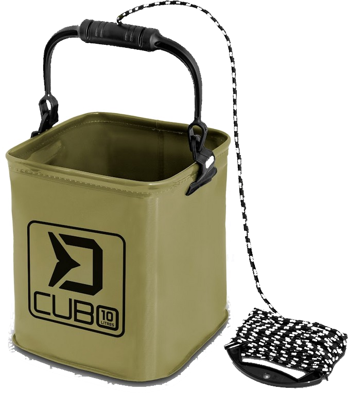 Falteimer mit Tragegriff und Kordel und 10 Liter Fassungsvermögen